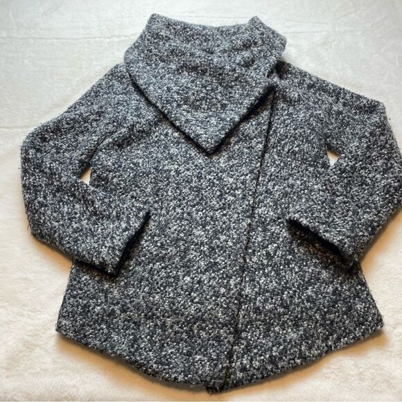Johnston & Murphy Wool Blend Black Gray White Coat Size Small - Picture 1 of 13